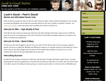 Tablet Screenshot of lookngoodsalon.com